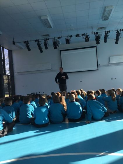 Rev Cairns explaining about the true meaning of Easter